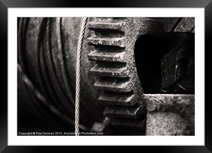 The Old Boat Winch Framed Mounted Print by Paul Holman Photography