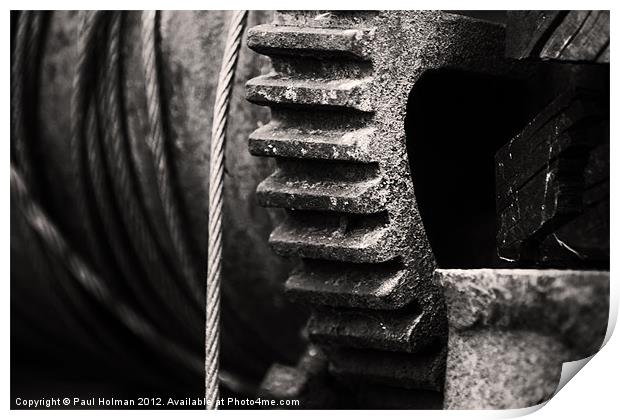The Old Boat Winch Print by Paul Holman Photography