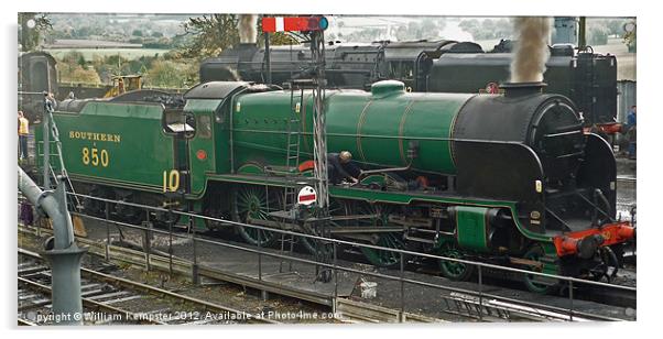 SR Lord Nelson No.850 & Standard 9F No.92212 Acrylic by William Kempster
