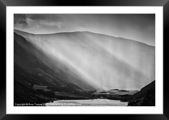 Heavy showers over Tal y Llyn Framed Mounted Print by Rory Trappe