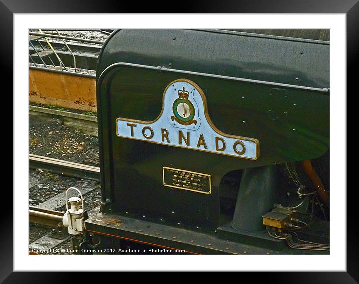 A1 Peppercorn Tornado name plate Framed Mounted Print by William Kempster