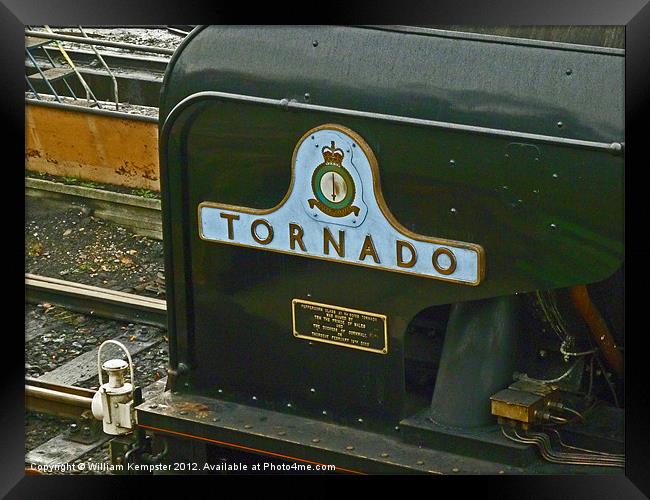 A1 Peppercorn Tornado name plate Framed Print by William Kempster