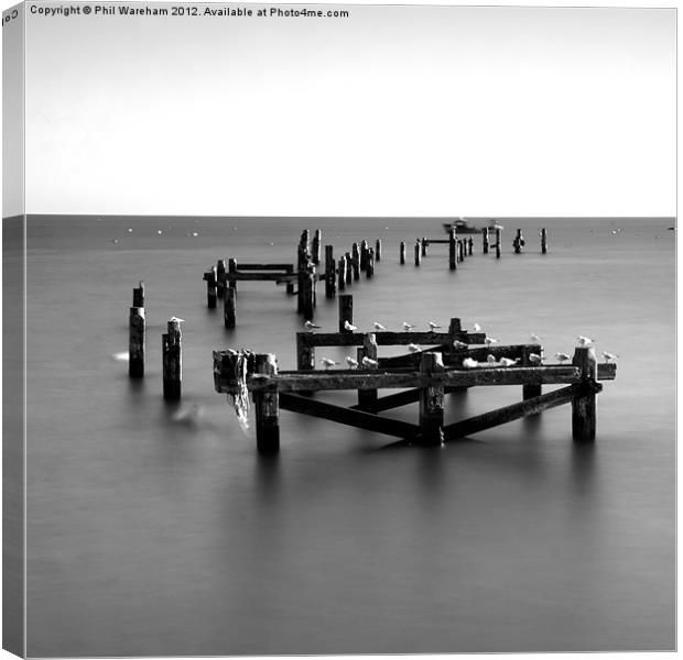 Swanage Old Pier Canvas Print by Phil Wareham