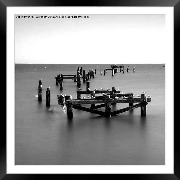 Swanage Old Pier Framed Mounted Print by Phil Wareham