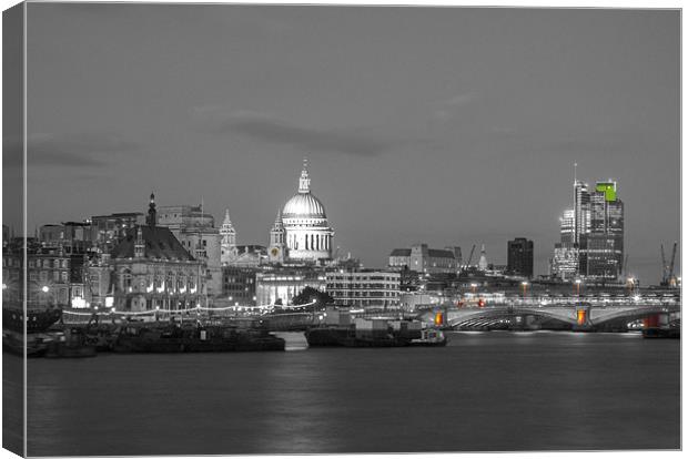 St Pauls london And Blackfriars Canvas Print by Clive Eariss