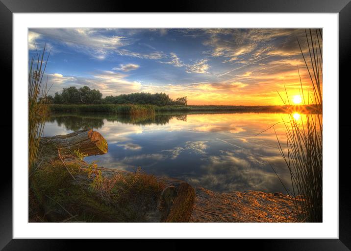 Broads at sunset Framed Mounted Print by Paul Nichols