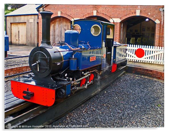 Exbury Garden Steam Locomotive Naomi Acrylic by William Kempster