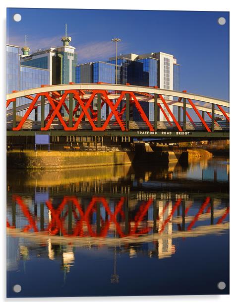 Trafford Road Bridge,Salford Acrylic by Darren Galpin