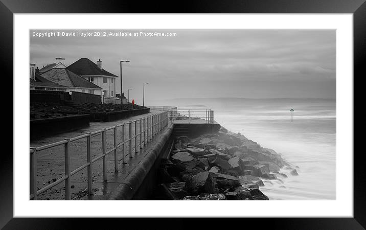 Winter Seafront at Tywyn Framed Mounted Print by David Haylor