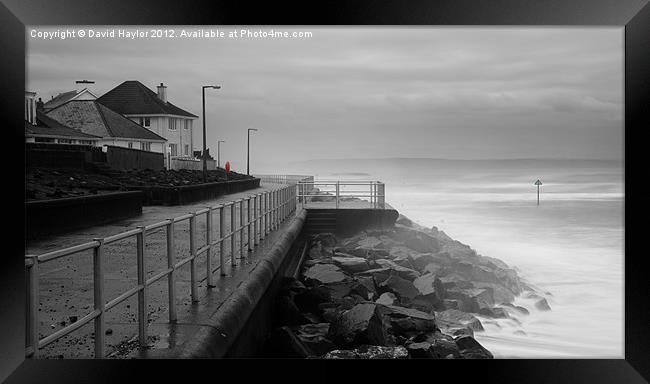 Winter Seafront at Tywyn Framed Print by David Haylor