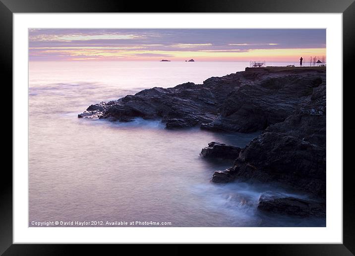 Sunset at Constantine Bay Framed Mounted Print by David Haylor