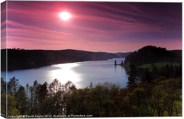 Lake Vyrnwy from the Hotel Canvas Print by David Haylor