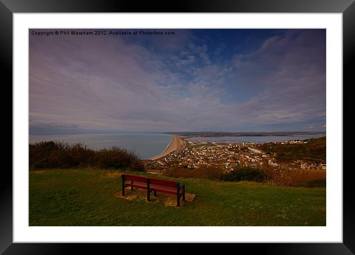 Seat with a view Framed Mounted Print by Phil Wareham