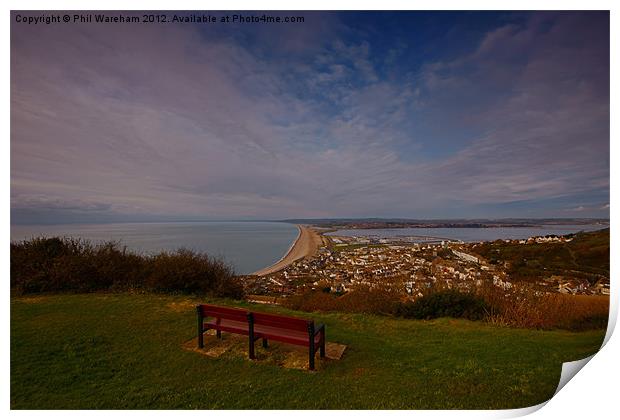 Seat with a view Print by Phil Wareham