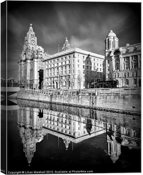 The Liver Building Canvas Print by Lilian Marshall