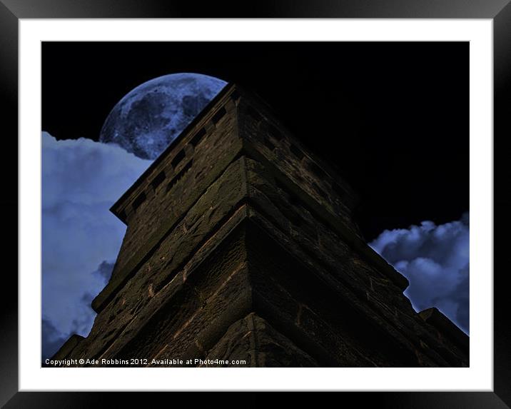 Moon Tower Framed Mounted Print by Ade Robbins