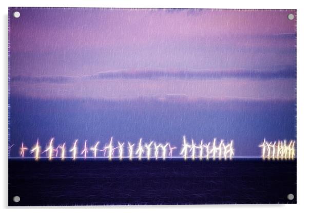 Wind Farm North Sea Fractals Acrylic by David French