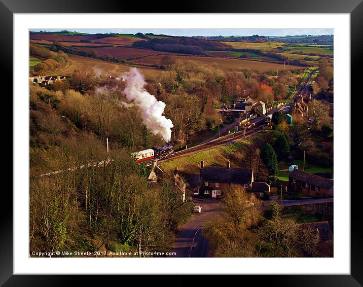 Busy Day at Corfe Framed Mounted Print by Mike Streeter