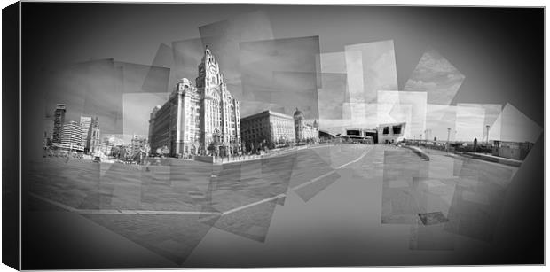 Liverpool Waterfront Panograph Canvas Print by Peter Carroll