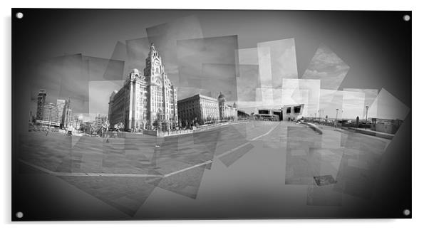 Liverpool Waterfront Panograph Acrylic by Peter Carroll