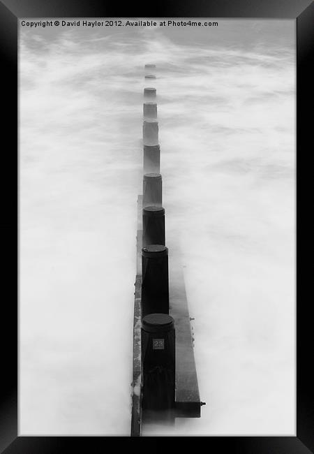 Misty Breakwater Framed Print by David Haylor