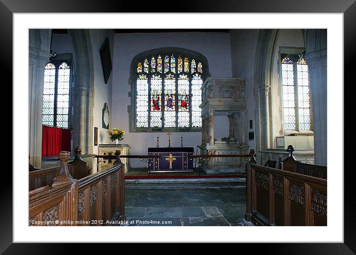 St Peter''s Church Coughton Framed Mounted Print by philip milner