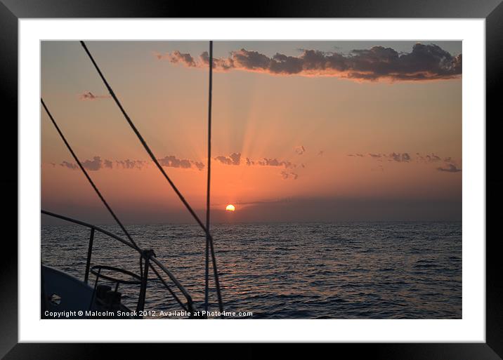 Rays of the sun Framed Mounted Print by Malcolm Snook