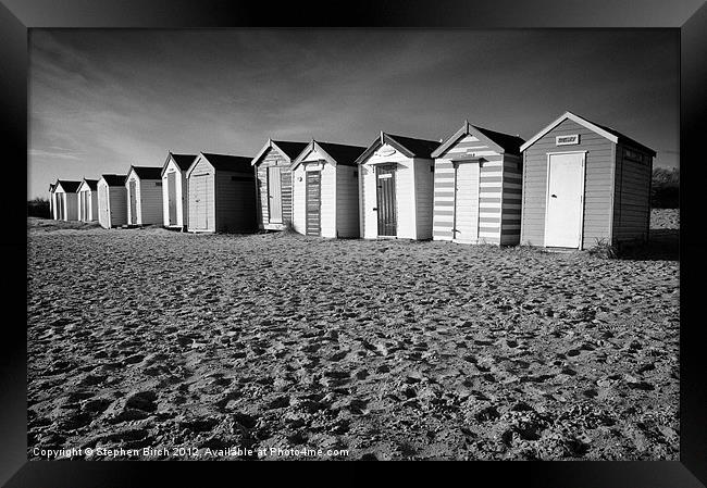 Beach Huts Framed Print by Stephen Birch