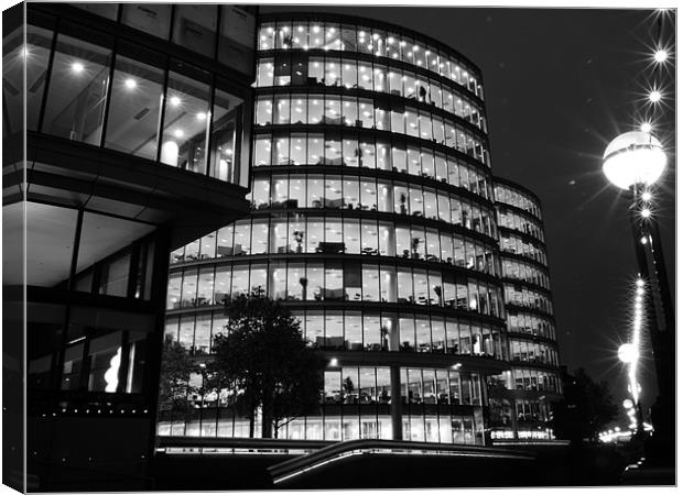 Offices on the Southbank  Canvas Print by David French