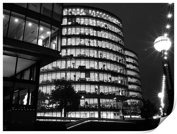 Offices on the Southbank  Print by David French