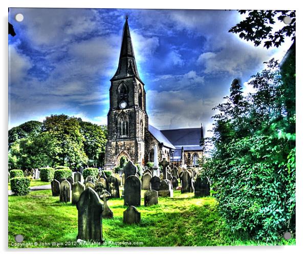 St. Lukes Church Crosby Acrylic by John Wain