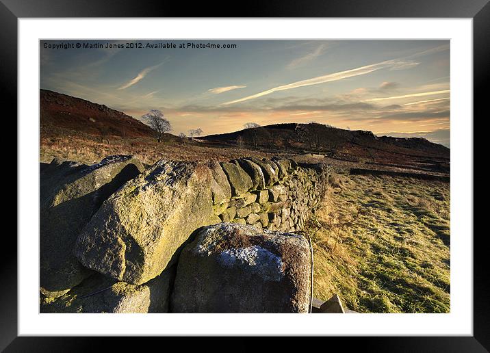 Curbar Edge at Sunset Framed Mounted Print by K7 Photography