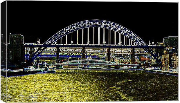 Tyne Bridge Stylized Canvas Print by eric carpenter
