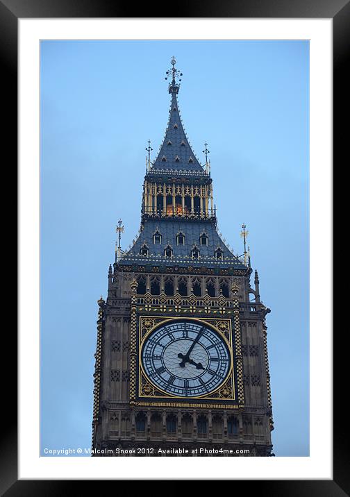 Queen Elizabeth Tower Framed Mounted Print by Malcolm Snook