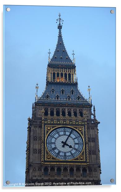 Queen Elizabeth Tower Acrylic by Malcolm Snook