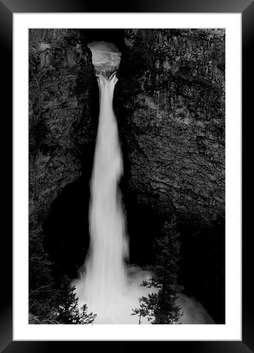 Waterfall Framed Mounted Print by Chris Hill