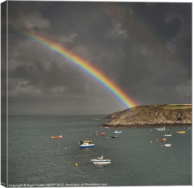 St Justinians Rainbow Canvas Print by Creative Photography Wales