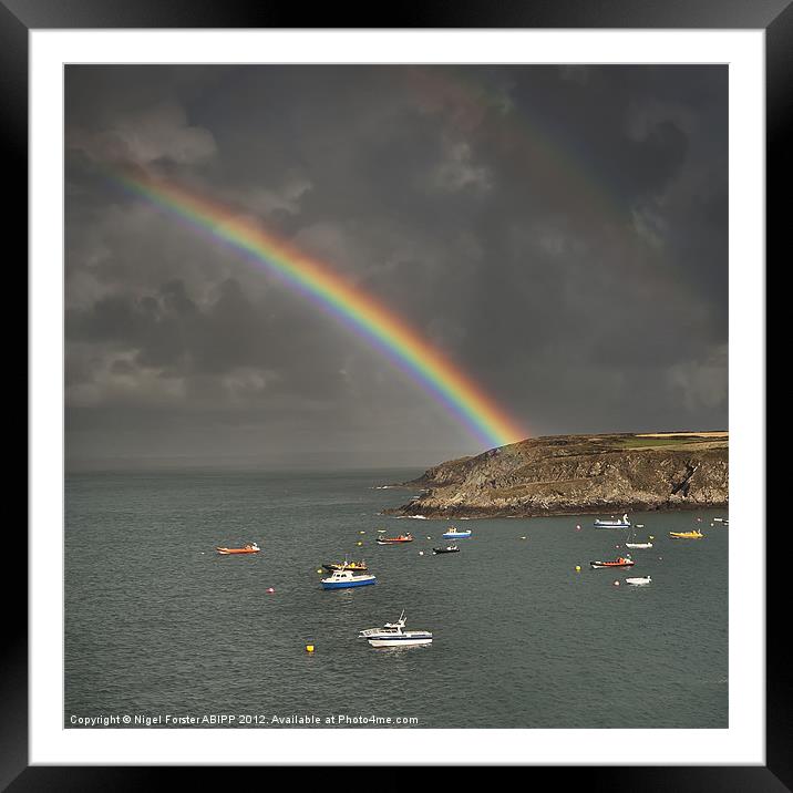 St Justinians Rainbow Framed Mounted Print by Creative Photography Wales