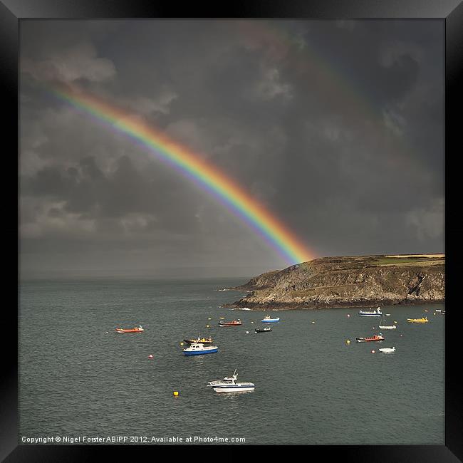 St Justinians Rainbow Framed Print by Creative Photography Wales