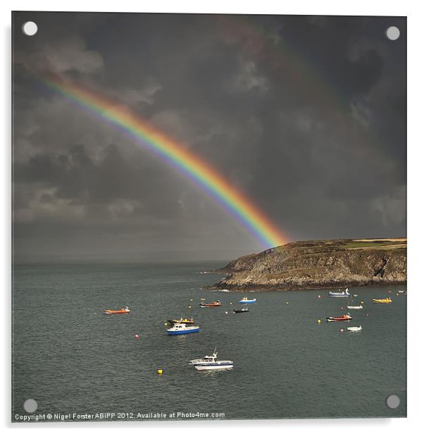 St Justinians Rainbow Acrylic by Creative Photography Wales
