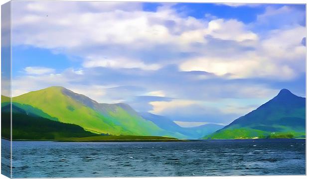Scottish Loch watercolour Canvas Print by Paul Fisher