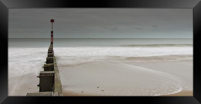 Dusk at Bournemouth Beach Framed Print by Jennie Franklin