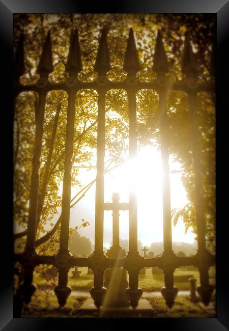 Gothic Grave Yard  Framed Print by Peter Carroll