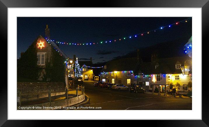 Village Christmas Framed Mounted Print by Mike Streeter
