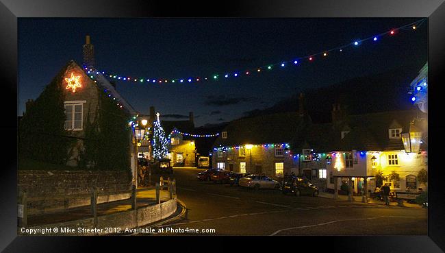 Village Christmas Framed Print by Mike Streeter