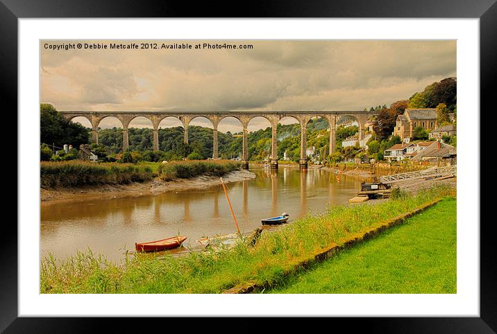 Calstock Viaduct, Cornwall Framed Mounted Print by Debbie Metcalfe