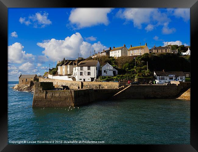 The outer harbour, Porthleven, Cornwall Framed Print by Louise Heusinkveld