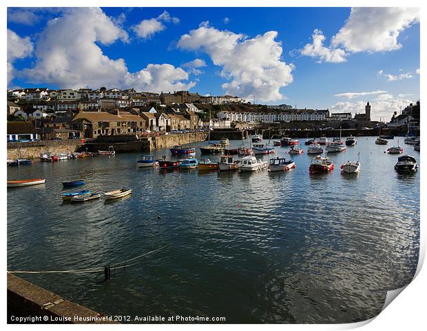 The inner harbour at Porthleven, Cornwall Print by Louise Heusinkveld