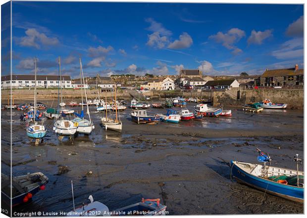 The inner harbour at Porthleven, Cornwall Canvas Print by Louise Heusinkveld