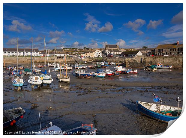 The inner harbour at Porthleven, Cornwall Print by Louise Heusinkveld
